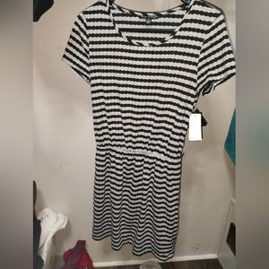 Black And White Striped Dress SIZE M